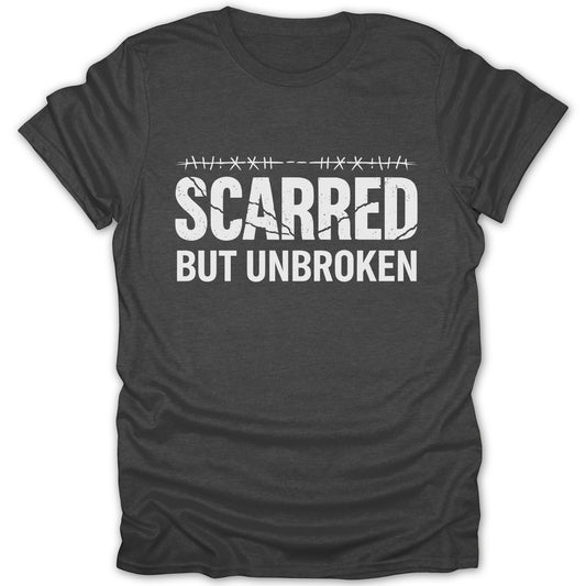 Scarred But Unbroken Inspirational T-Shirt