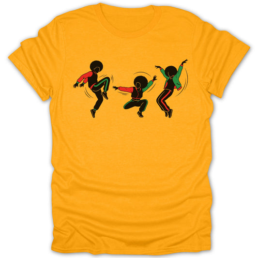 Vibrant Dance Moves Illustration T-shirt