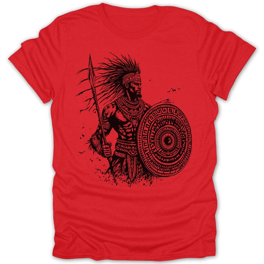 African Spear and Shield Pose Tee - Zion Threadz