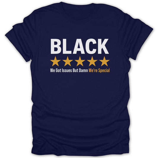 Black Five Stars Special Statement T-Shirt product type