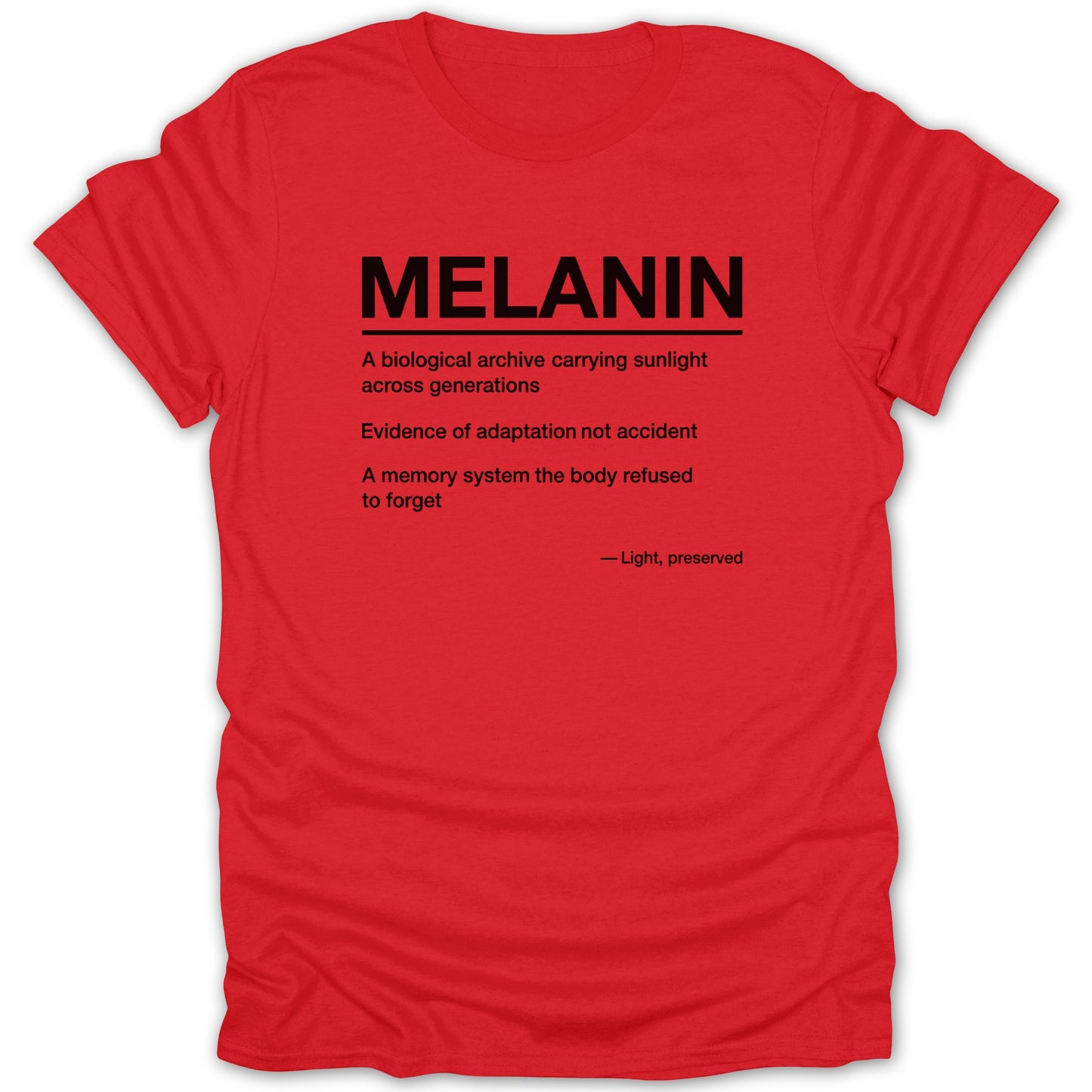 MELANIN Biological Archive Carrying Sunlight T-shirt