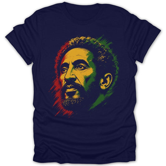 Haile Selassie Portrait RGB Tee - Zion Threadz