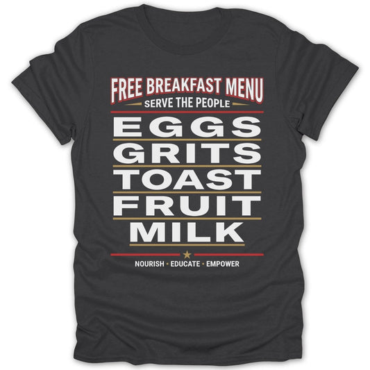 Free Breakfast Menu Tee - Zion Threadz