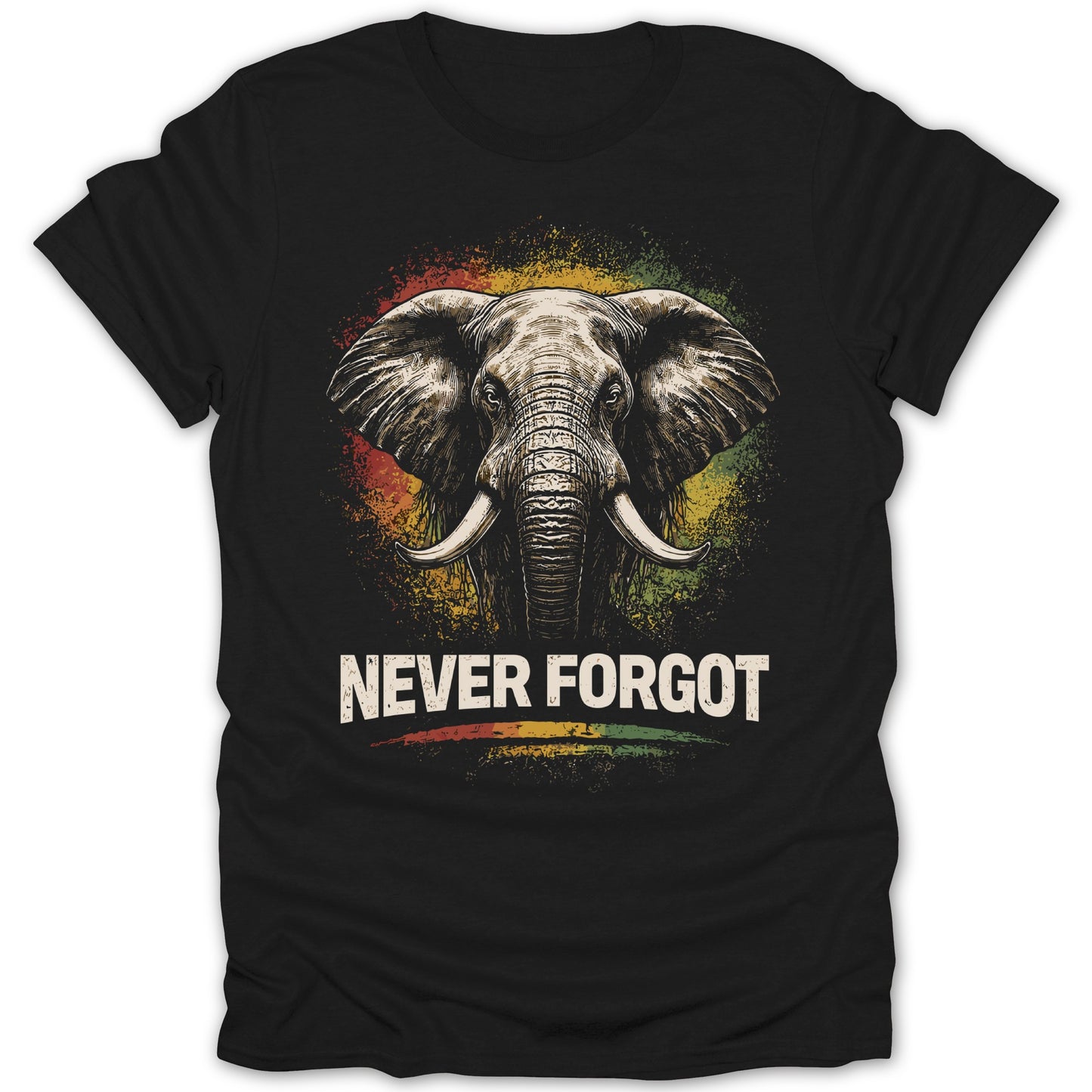 Never Forgot Elephant Graphic Short Sleeve Shirt