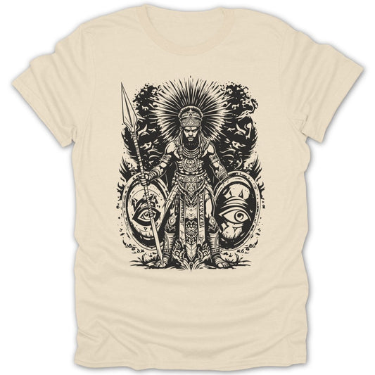 African Warrior with Spear Tee - Zion Threadz