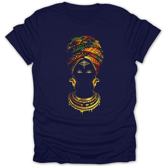 Colorful Intricate Design of Woman's Face T-shirt