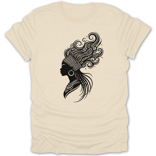 Tribal Queen Silhouette Intricate Tee - Zion Threadz