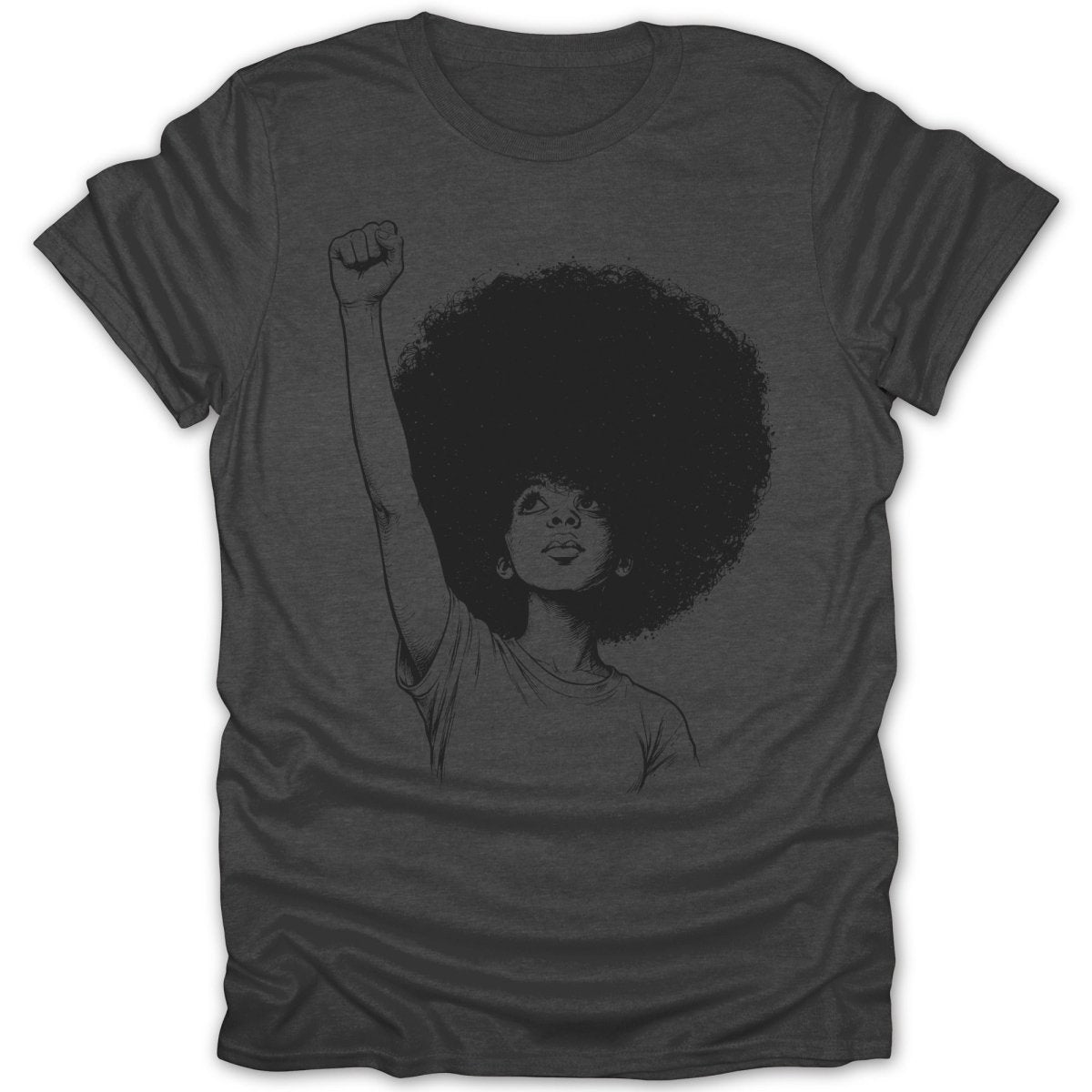 Afro Girl Fist B Tee - Zion Threadz