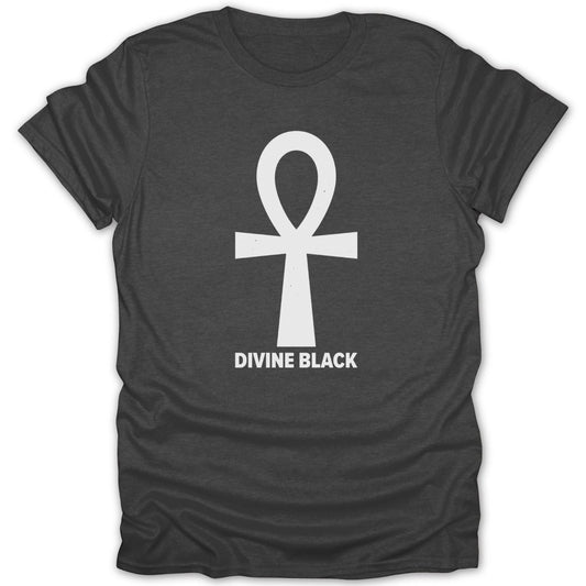 Divine Black Ankh Tee - Zion Threadz