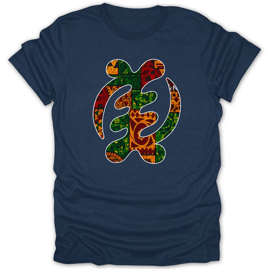 Colorful Patterned Adinkra T-shirt Design Top