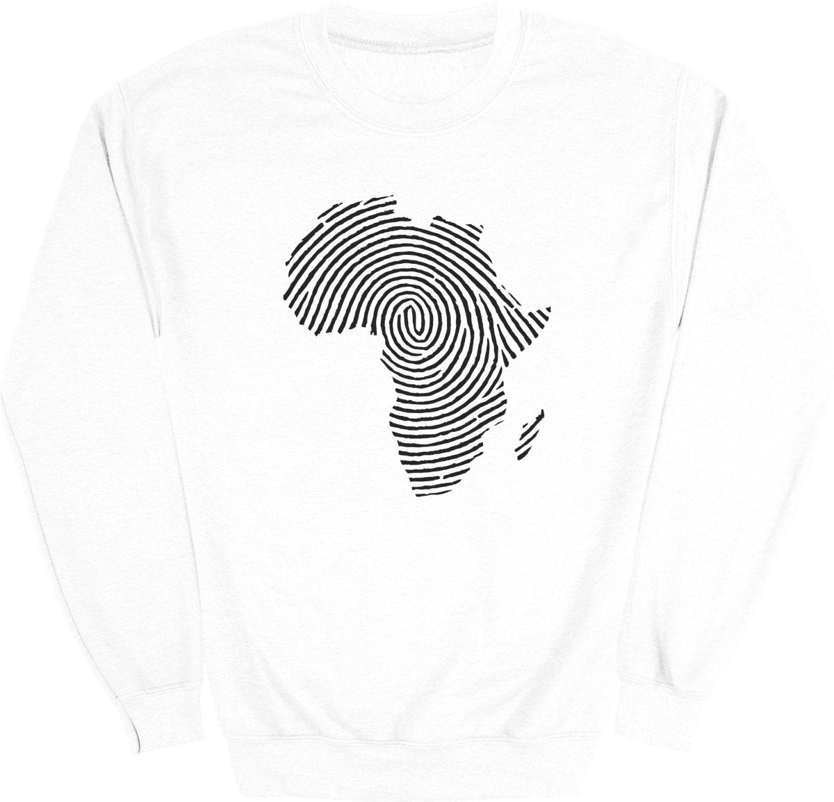 Africa Fingerprint BW Sweatshirt - Zion Threadz