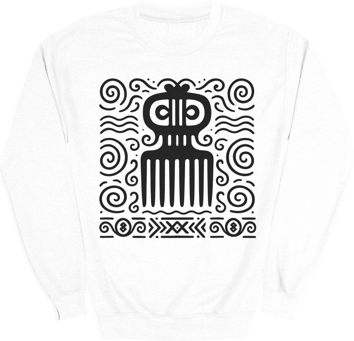 Adinkra Comb Pattern Sweatshirt - Zion Threadz