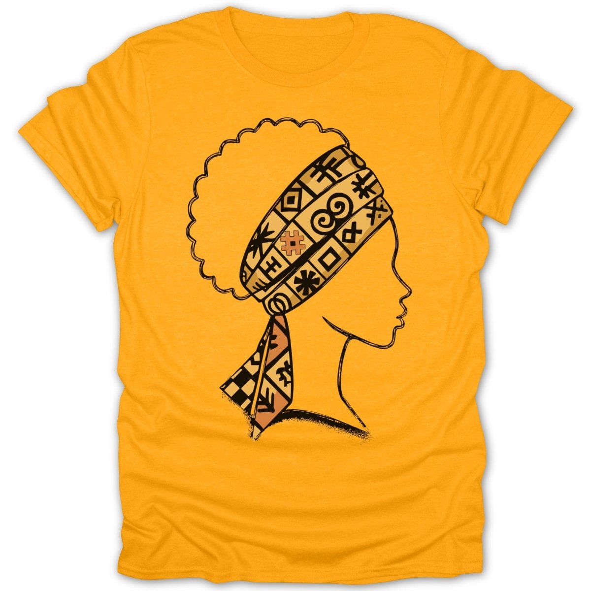 African Woman Silhouette Headwrap Tee - Zion Threadz