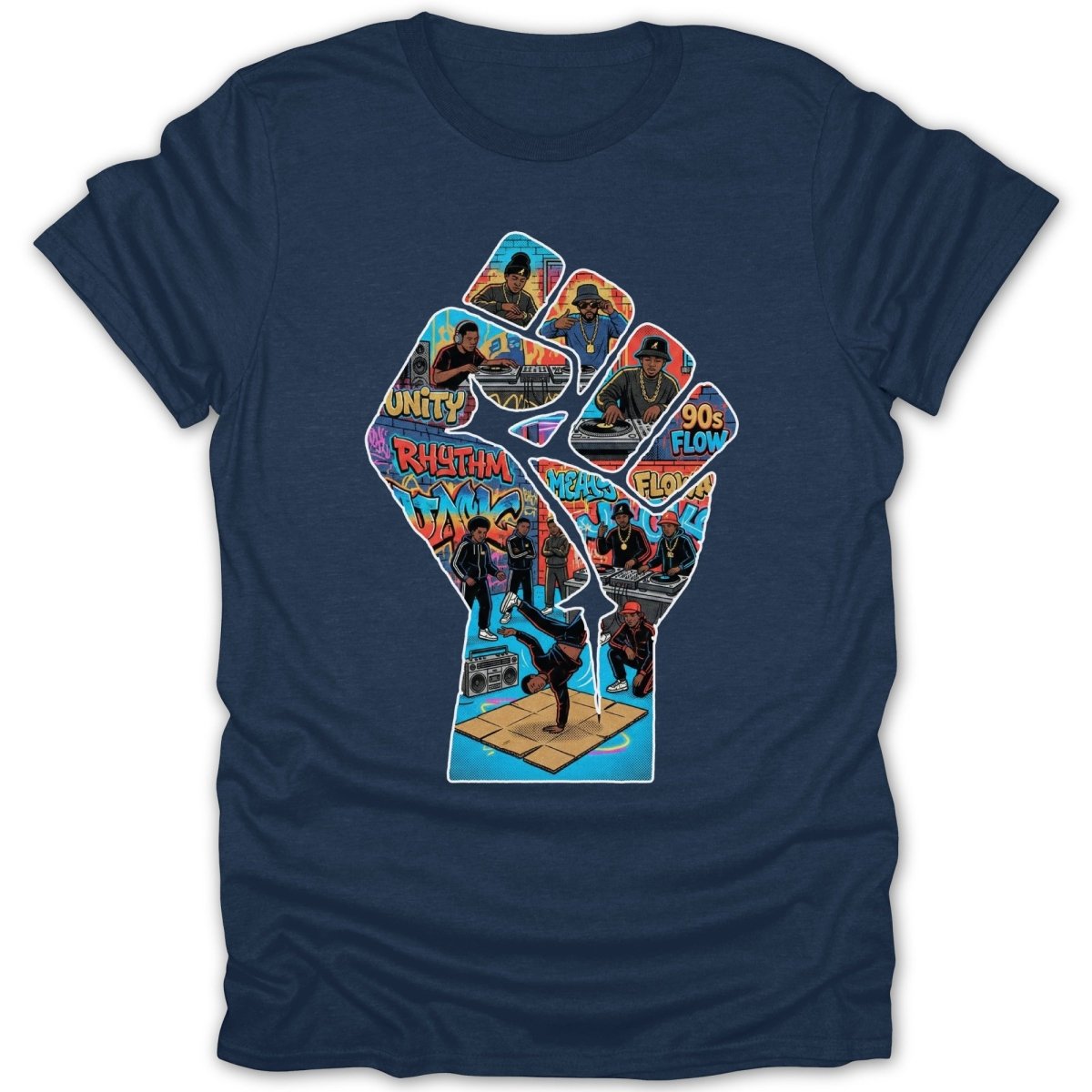Black Fist Hip Hop Tee - Zion Threadz