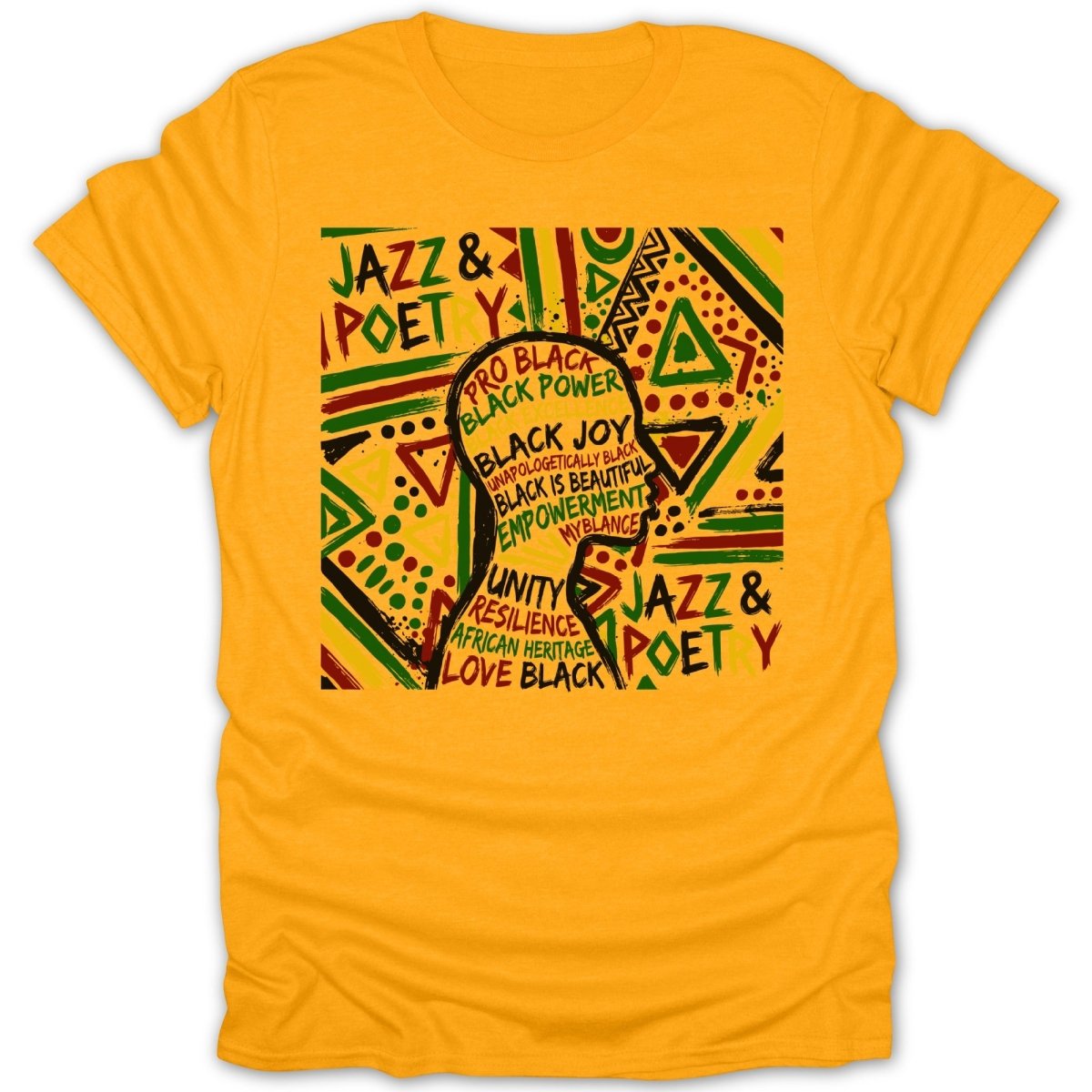 Jazz Poetry Black Power Tee - Zion Threadz