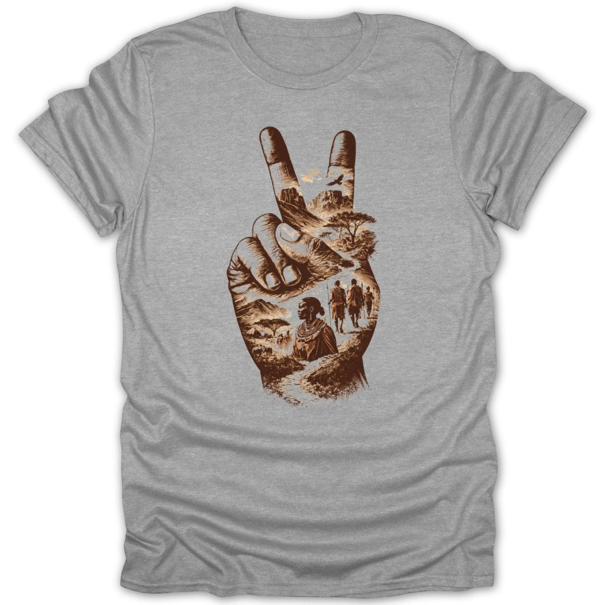 Peace Through Africa Tee - Zion Threadz