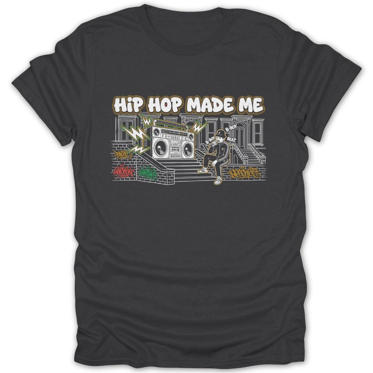 Hip Hop Made Brownstone BoomBox Tee - Zion Threadz