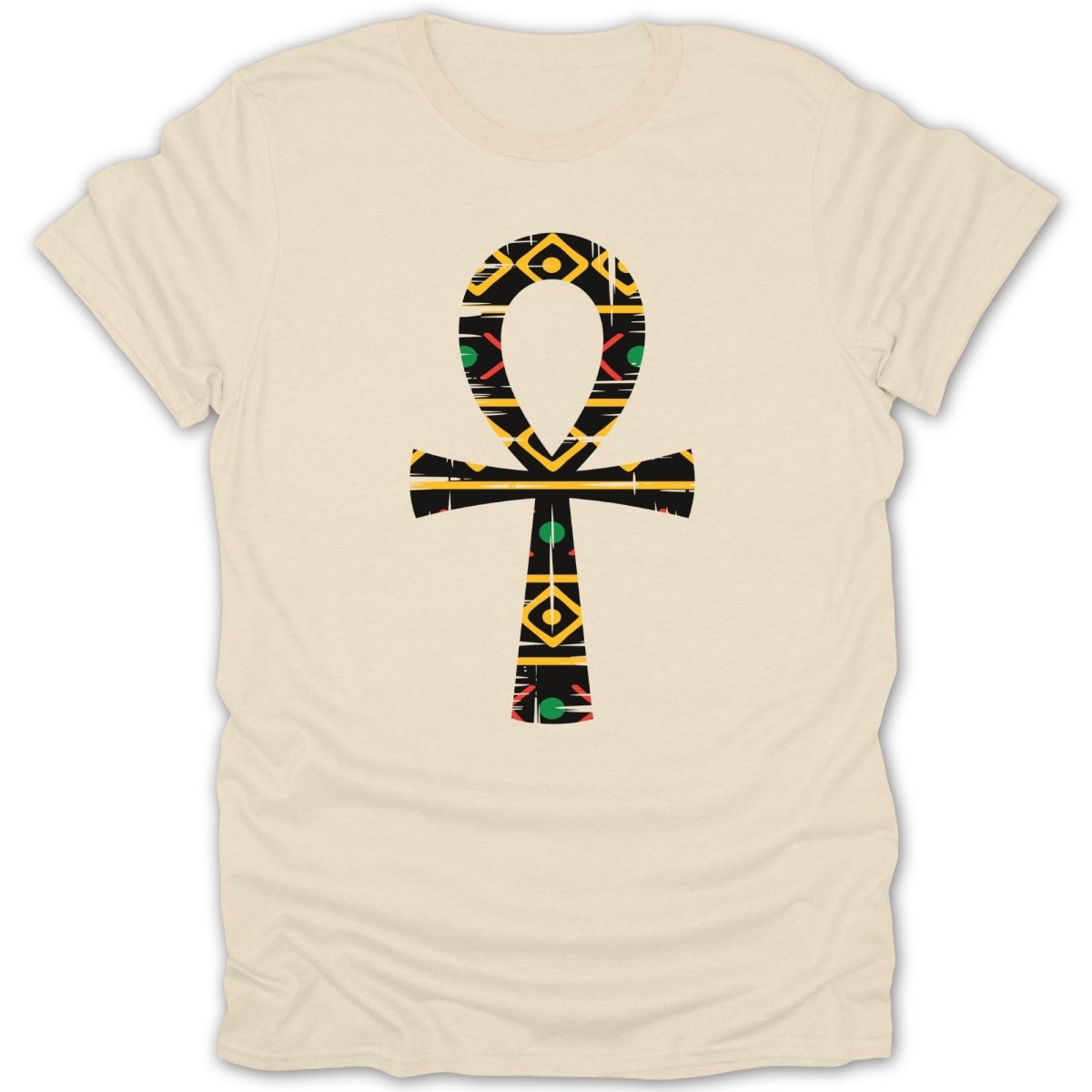 Ankh Symbol African Pattern Tee - Zion Threadz