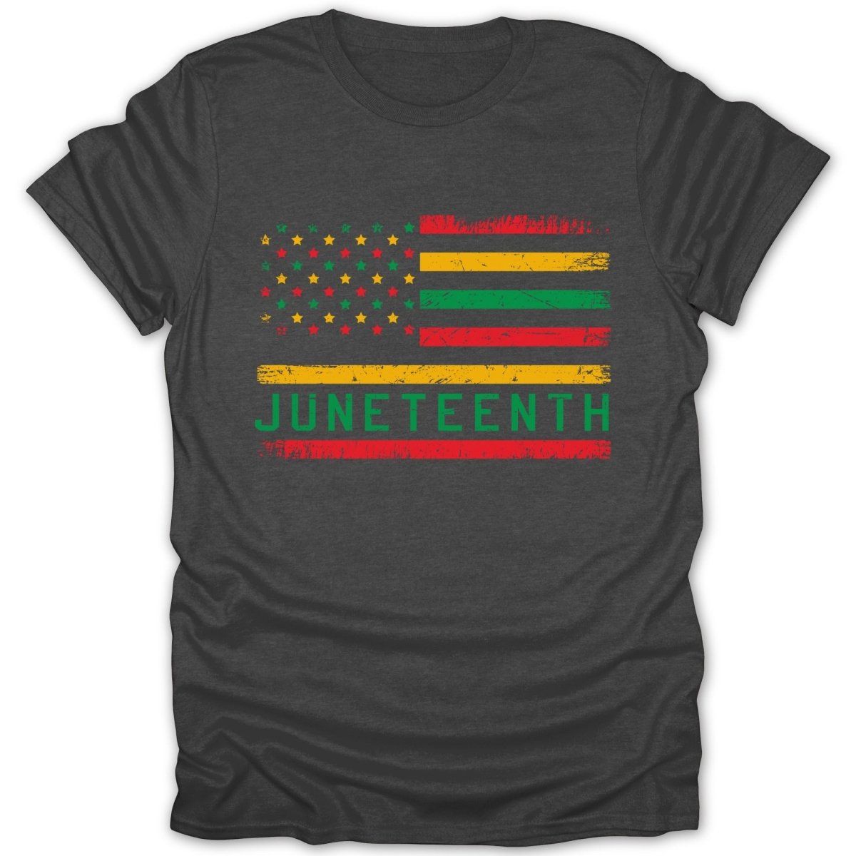 Distressed Juneteenth Flag Tee - Zion Threadz
