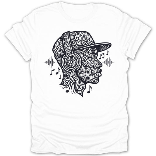Abstract Music Inspired Graphic Tee Shirt