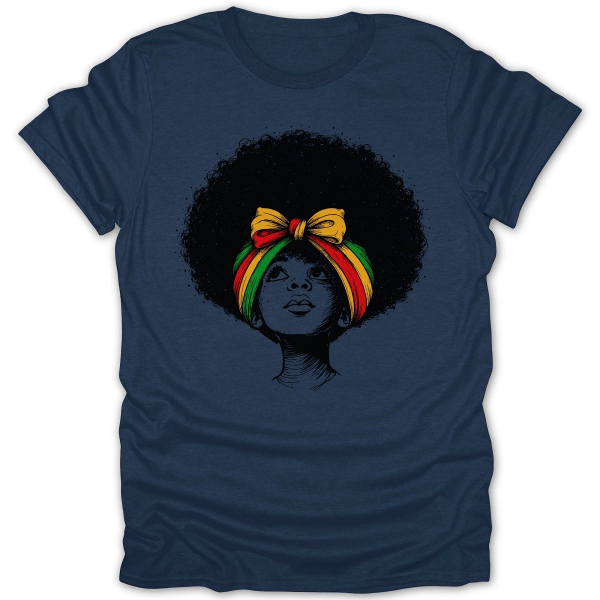 Juneteenth Afro GIrl Pretty Headwrap Tee - Zion Threadz