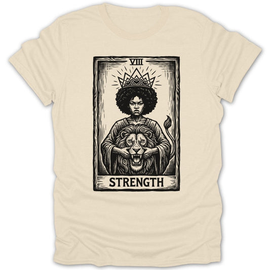 Strength Woman And Lion Tee - Zion Threadz
