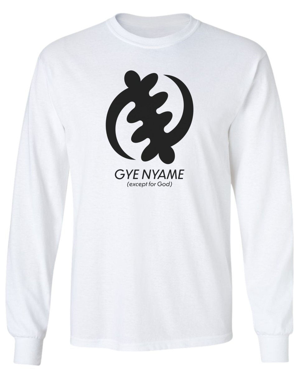 Adinkra Gye Nyame Except For God Long Sleeve Tee - Zion Threadz