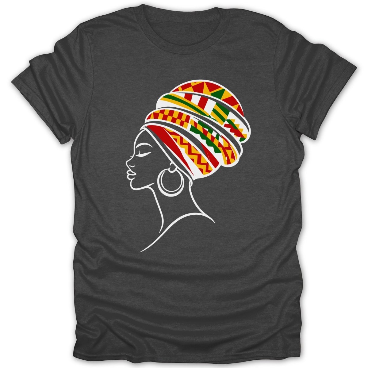 African Queen Vibrant Head Wrap Tee - Zion Threadz