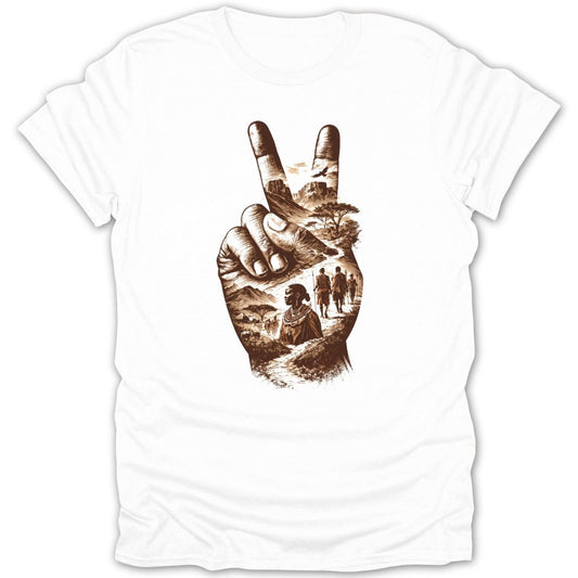Peace Through Africa Tee - Zion Threadz