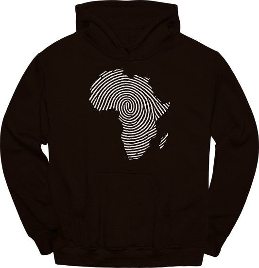 Africa Fingerprint BW Hoodie - Zion Threadz