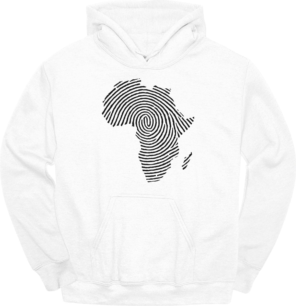 Africa Fingerprint BW Hoodie - Zion Threadz
