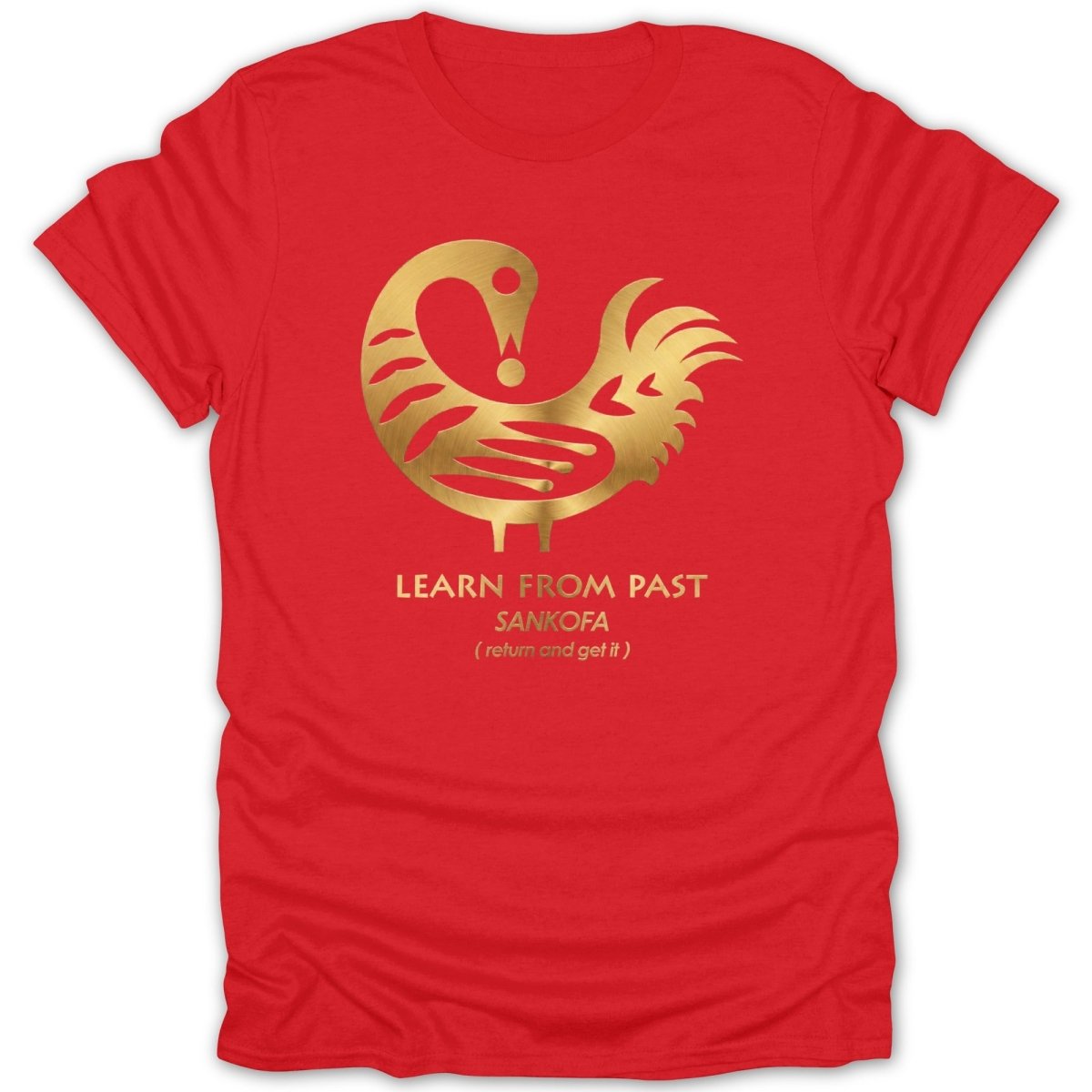 Sankofa Learn From Past Gold Tee - Zion Threadz