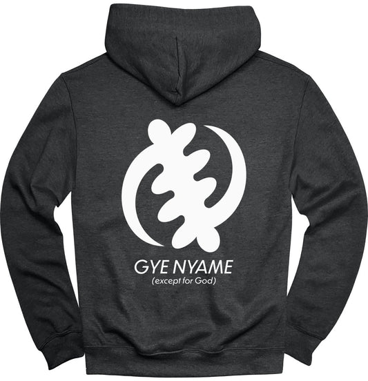 Adinkra Gye Nyame Except For God (BACK) Hoodie - Zion Threadz