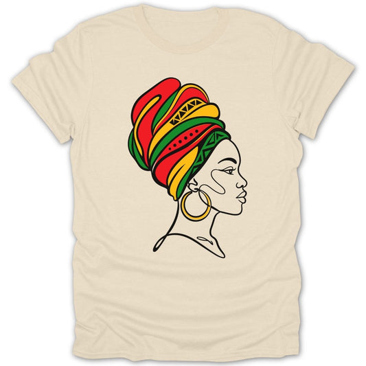 Juneteenth Essence Headwrap Tee - Zion Threadz
