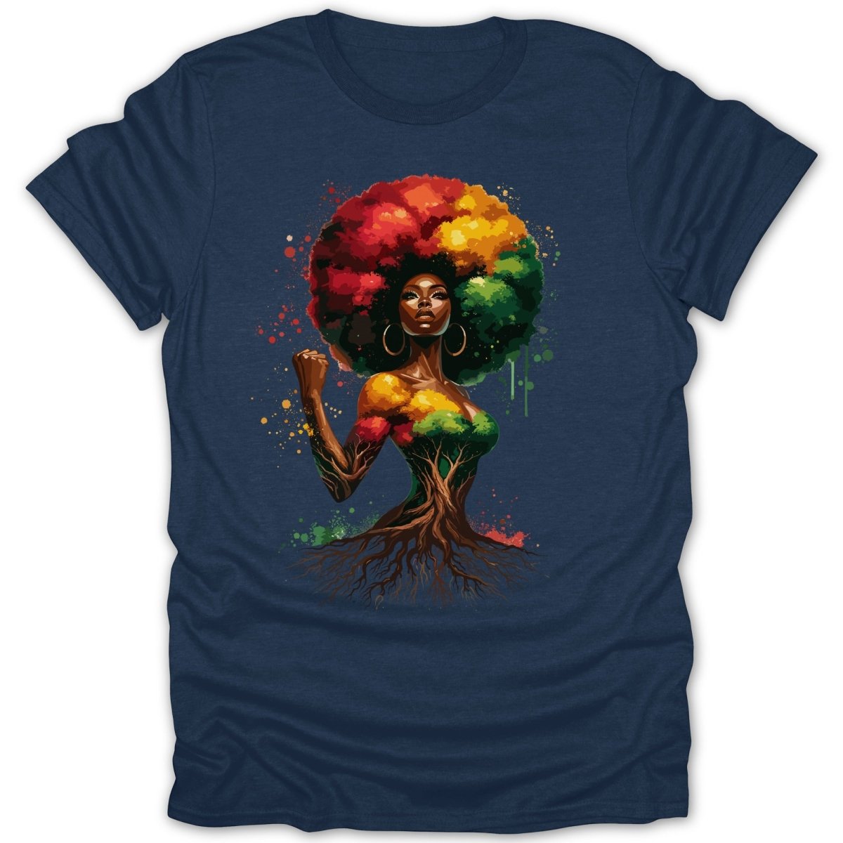 Afro Tree Woman 2 Tee - Zion Threadz