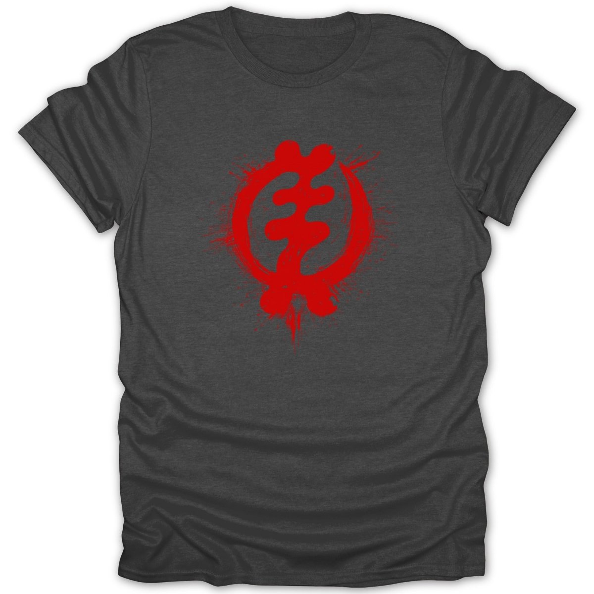 Gye Nyame Red Splatter Tee - Zion Threadz