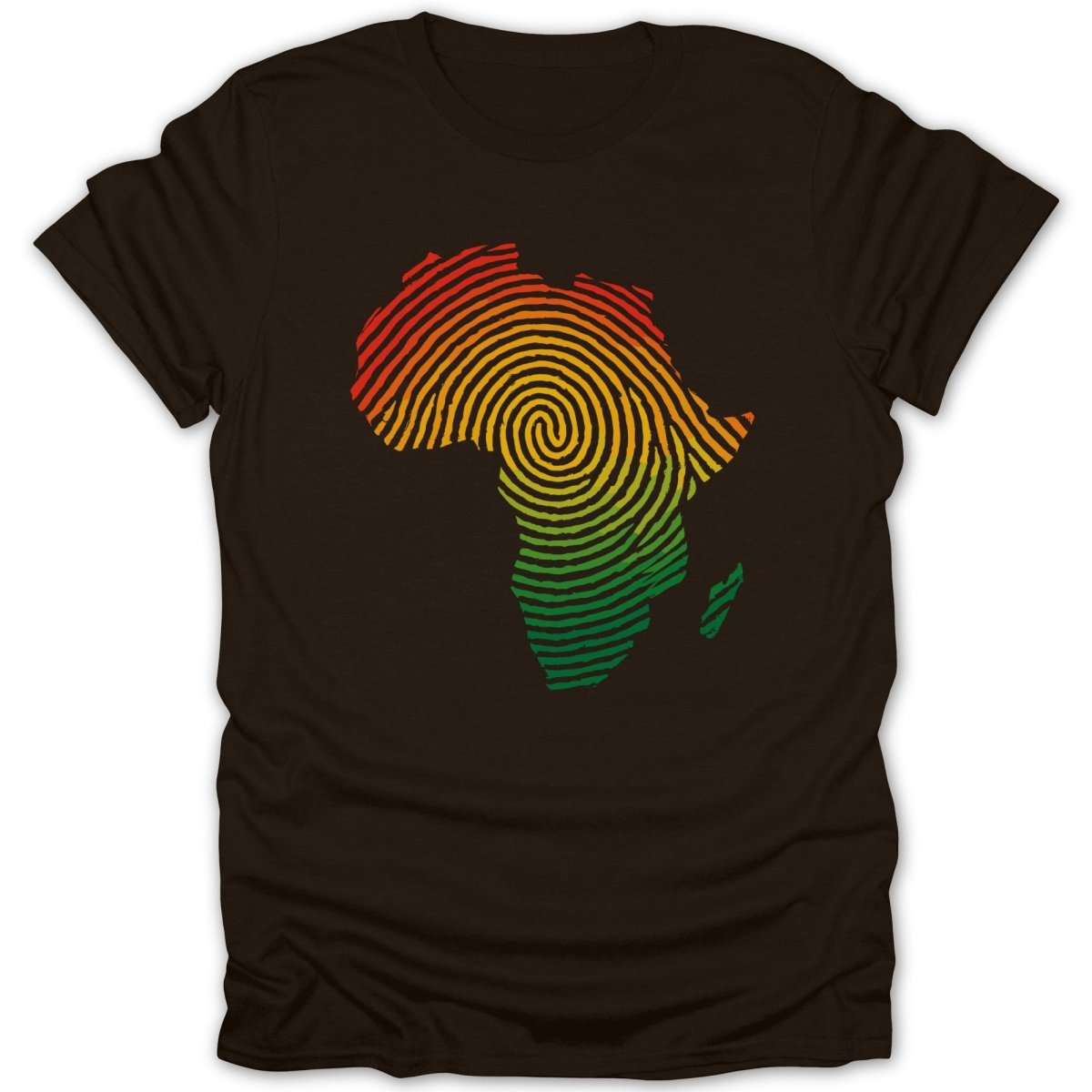 Africa Continent Fingerprint Color Tee - Zion Threadz