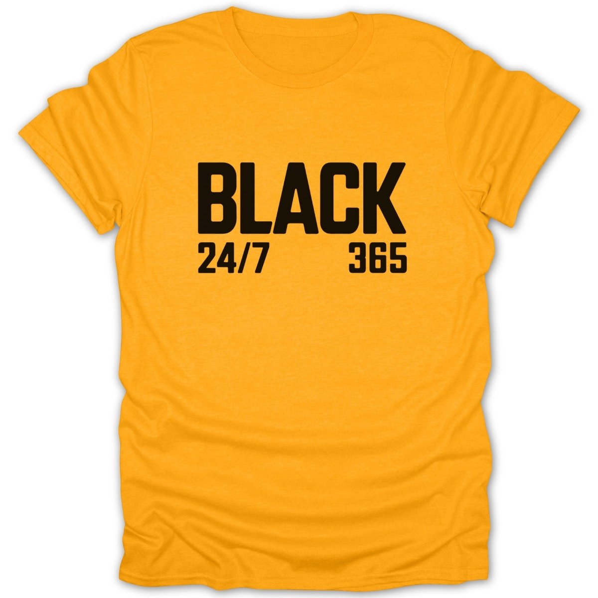 Black 24/7 365 Tee - Zion Threadz