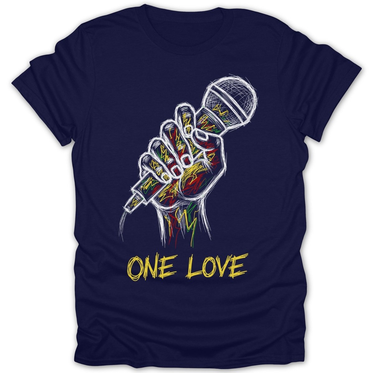 One Love Mic Sketch Tee - Zion Threadz