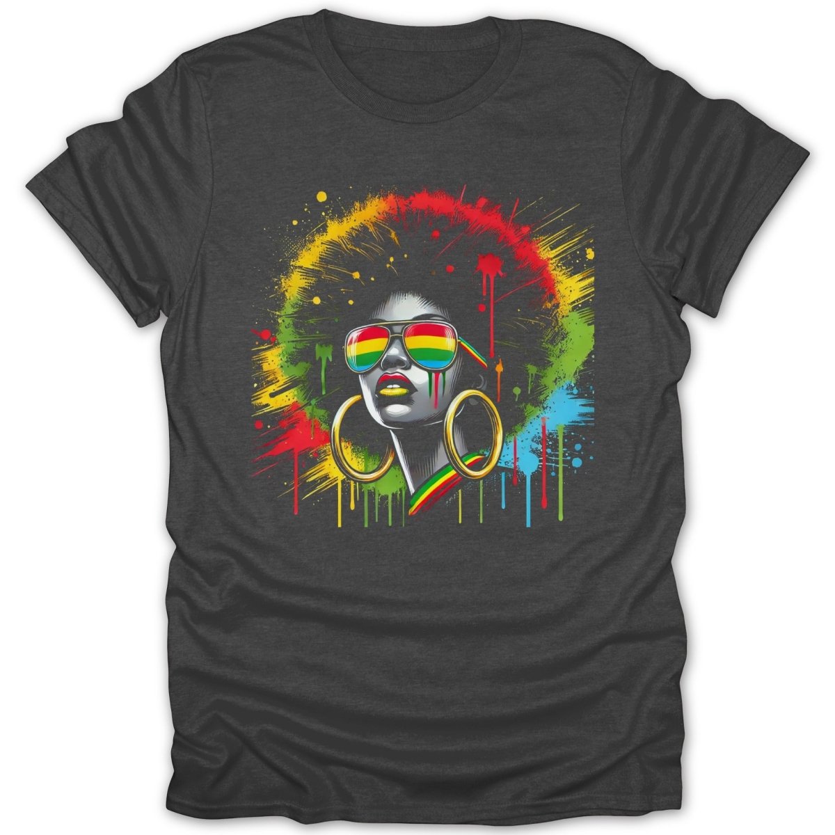 Silver Beauty Rainbow Splatter Tee - Zion Threadz