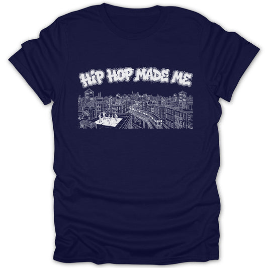 Hip Hop Made Me Urban Skyline Graphic T-Shirt