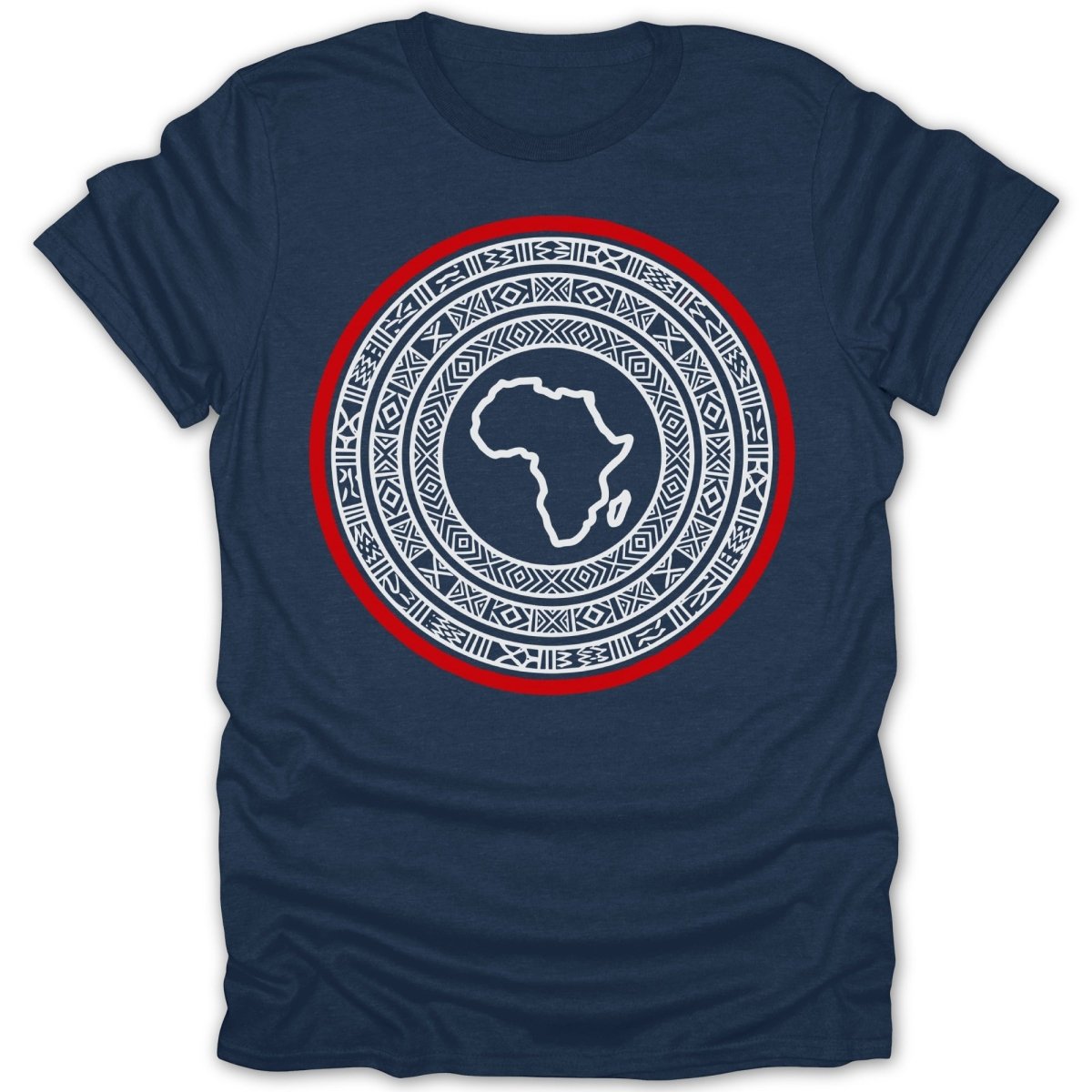 Africa Emblem Red Ring Tee - Zion Threadz