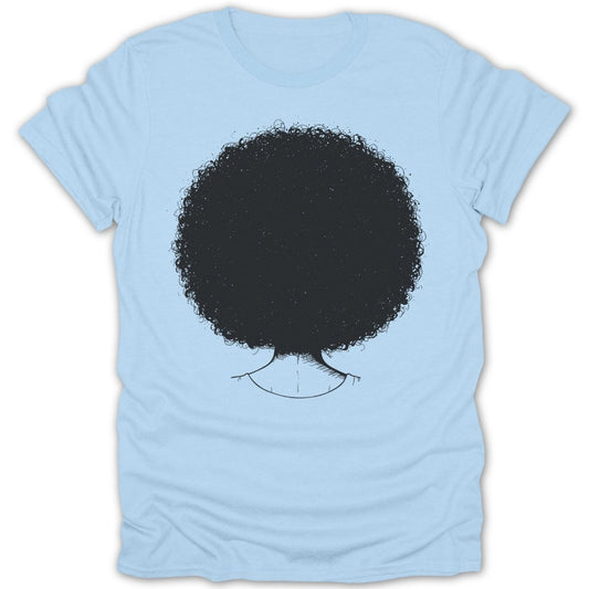 Artistic Afro Girl Back Portrait Tee - Zion Threadz