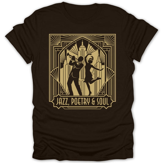 Jazz Poetry And Soul Art Deco Tee - Zion Threadz