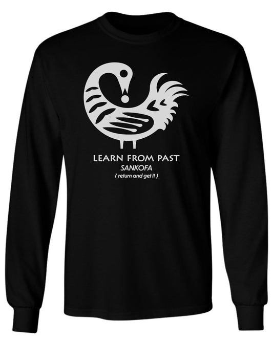 Sankofa Adinkra Learn From Past Long Sleeve Tee - Zion Threadz