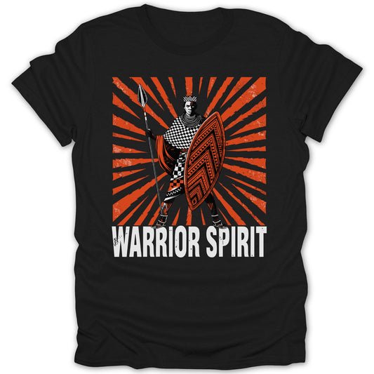 Warrior Spirit Graphic T-Shirt Unique Statement Apparel