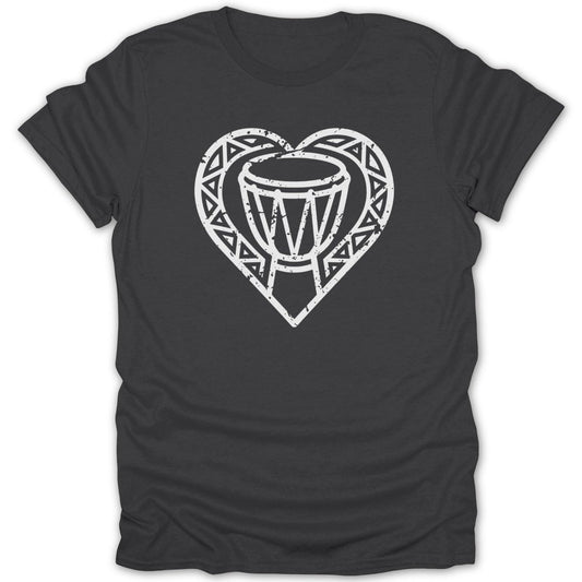 Heart Beat Drum Distressed Tee - Zion Threadz