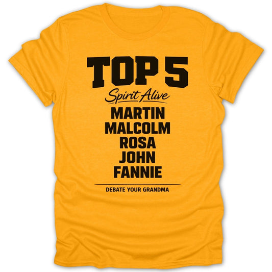 Top 5 Civil Rights Tee - Zion Threadz