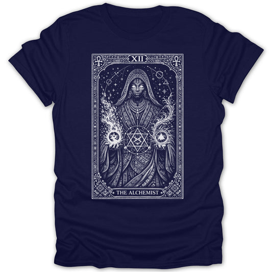 The Alchemist Tarot Card Mystical Alchemy Graphic T-shirt product type
Alchemist
Tarot Card
Alchemical Art
Mystical Design
Occult Apparel
Esoteric Shirt
Magic Theme
Sorcerer Tee
Witchcraft Style
Fantasy Art
Hooded Figure
Hexagram Symbol
Fire Element
Celestial Print
Tarot XII
Dark Aesthetic
Spiritual Gift
Alchemy Graphic
Graphic Tee
Unique Design