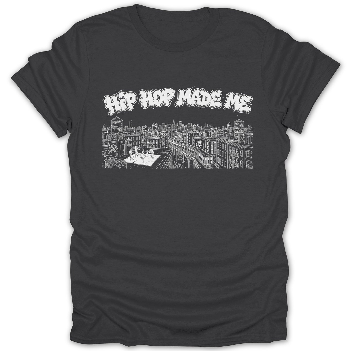 Hip Hop Made Me Cityscape Graphic Tee Shirt